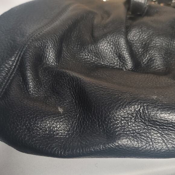 Michael Kors Black Women Fulton Black Shoulder Handbag Pebbled Leather - Picture 4 of 11